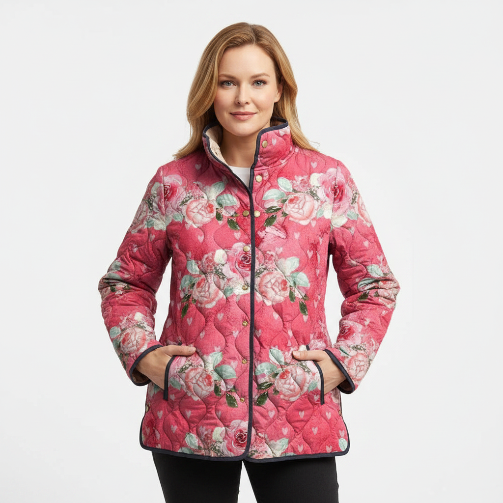 Roque | Women’s Jacket | Floral Heart-Shaped Pattern