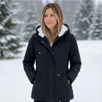 Luna | Women's Quilted Winter Coat - Warm Padded Puffer & Longline Hooded Parka