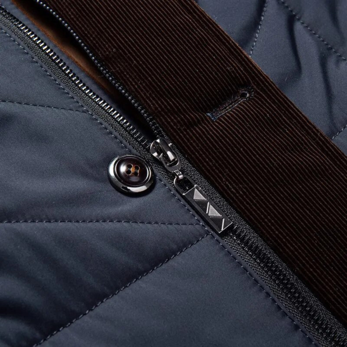 Admire | Men's Quilted Winter Jacket - Warm Padded Puffer with Front Zip & Pockets