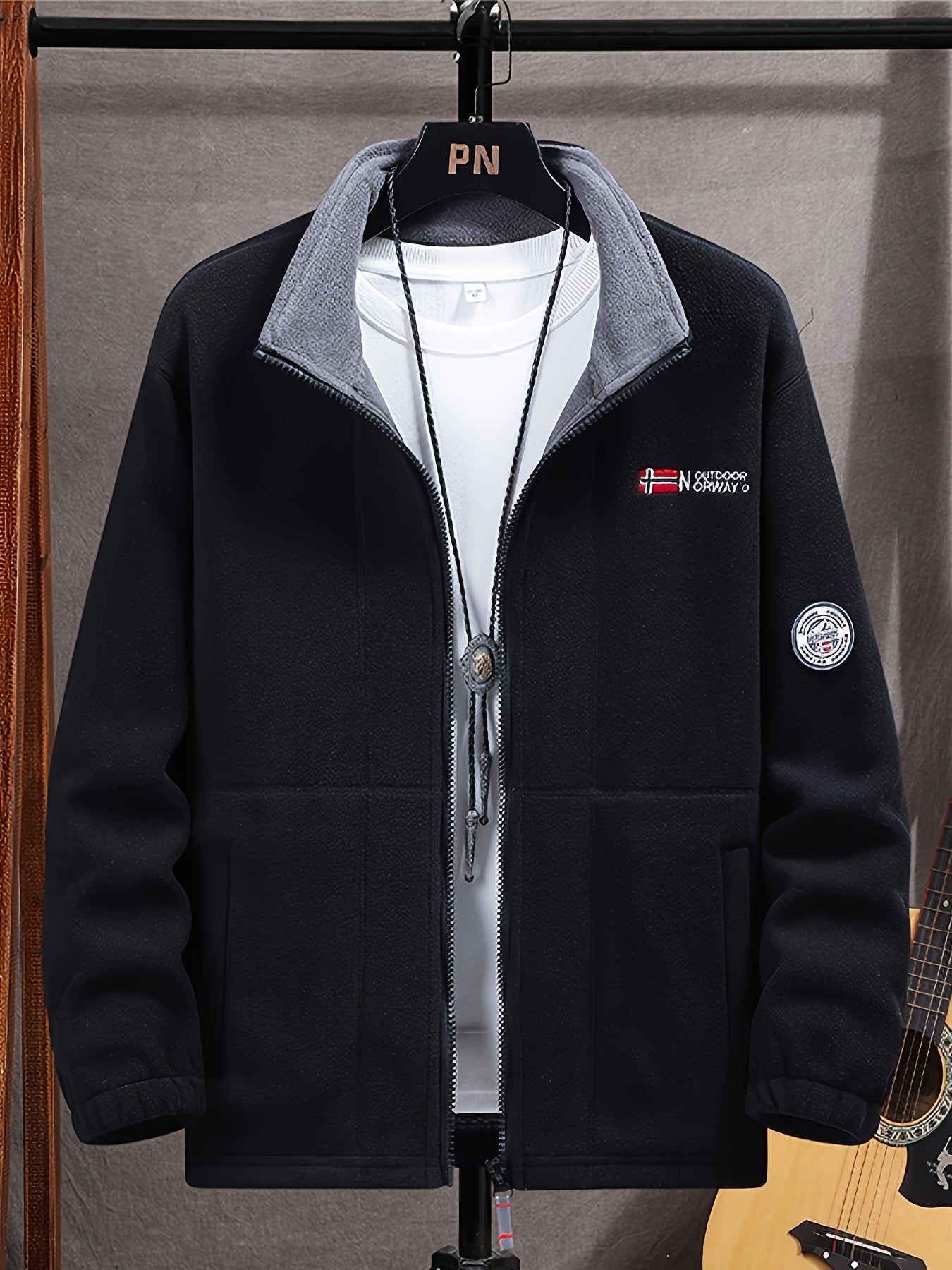 Marmari | Soft, Warm & Lightweight Outdoor Fleece Jacket with Protective Collar Black