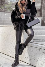 Long Quilted Cape with Faux Fur Collar for Women | Ideal for Winter