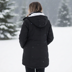 Luna | Women's Quilted Winter Coat - Warm Padded Puffer & Longline Hooded Parka
