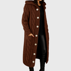 Roque | Women's Cardigan | Longline Length Brown