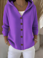 Bersh | Cozy Long-Sleeve Hooded Jacket for Women Purple