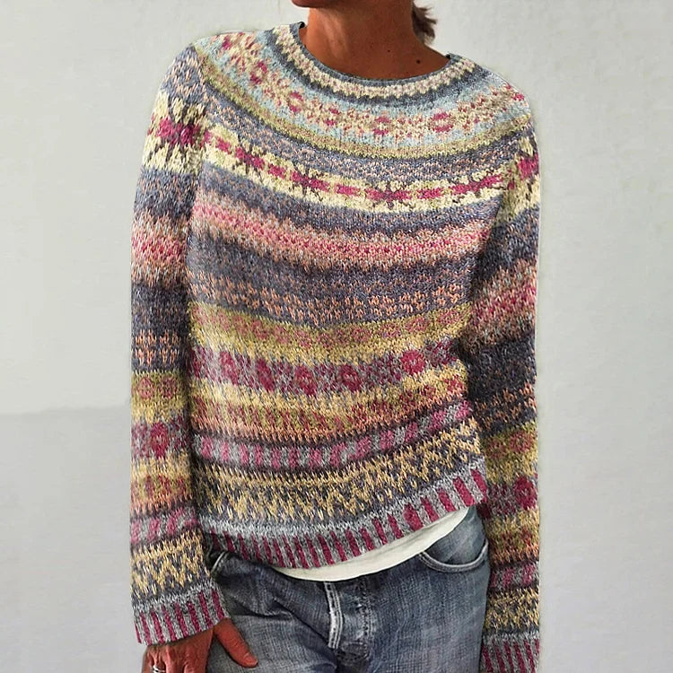 Amore | Sweater with Pattern Yellow