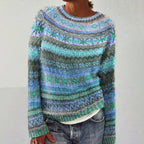 Amore | Sweater with Pattern Blue
