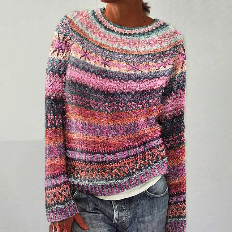 Amore | Sweater with Pattern Pink