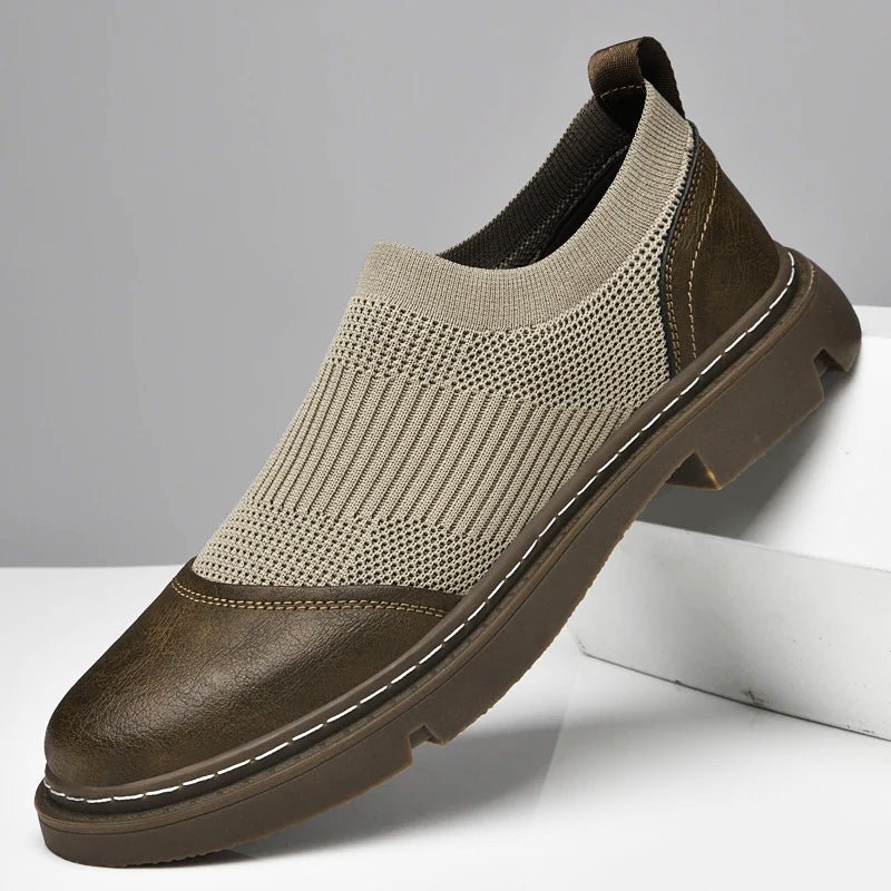 Ace | Men's Leather Mesh Shoes – Luxury Tailored Breathable Sneaker & Cushion Sole