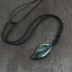 Solene | Adelheid Moonstone Necklace – Luxury Iridescent Gemstone Pendant & Tailored Minimalist Choker