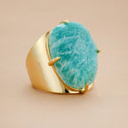 Dôre | Adjustable Amazonite Statement Band Ring