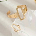 Dôre | Adjustable Geometric Rectangle Bracelet and Ring Set