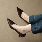 Aeris | Women’s Genuine Leather Heels – Chic Artisan Pointed-Toe & Refined Stiletto Comfort
