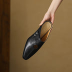 Agnit | Women’s Genuine Leather Mules – Chic Artisan Pointed-Toe & Refined Backless Elegance