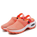Air-cushioned shoes with strong cushioning for diabetics orange