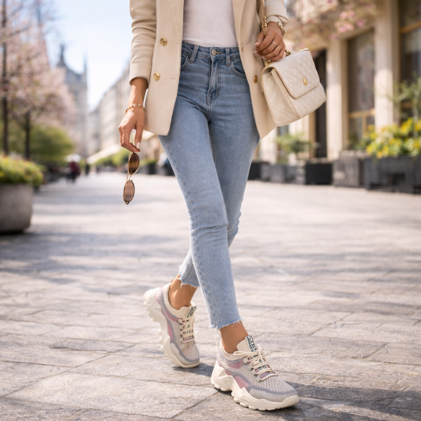 Parsha | Women's Comfort Sneakers - Lightweight Cushioned Walking Shoes & Arch Support Trainers