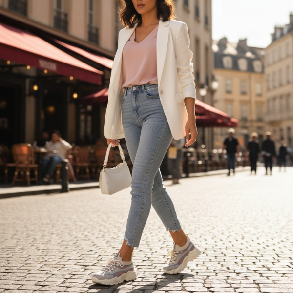 Parsha | Women's Comfort Sneakers - Lightweight Cushioned Walking Shoes & Arch Support Trainers