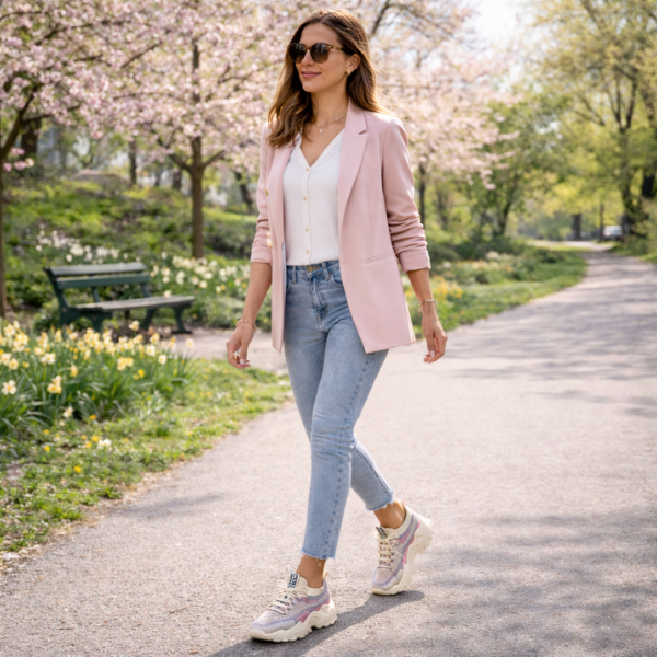 Parsha | Women's Comfort Sneakers - Lightweight Cushioned Walking Shoes & Arch Support Trainers