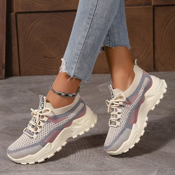 Parsha | Women's Comfort Sneakers - Lightweight Cushioned Walking Shoes & Arch Support Trainers