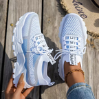 Parsha | Women's Comfort Sneakers - Lightweight Cushioned Walking Shoes & Arch Support Trainers Blue