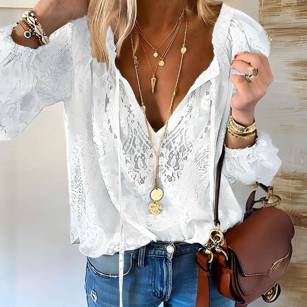 Zahara | Lightweight Cotton Summer Long Sleeve Top