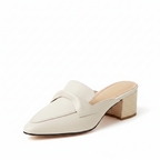 Alaya | Women’s Genuine Leather Mules – Chic Artisan Pointed-Toe & Refined Backless Elegance