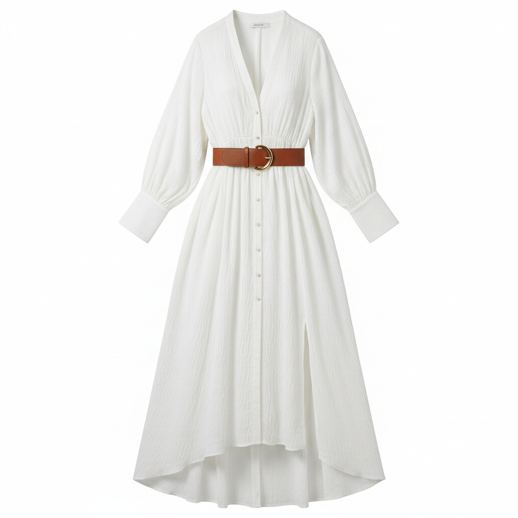 Māyā | Women’s Chic Maxi Dress – Ethereal Floor-Length Fluidity & Architectural Drape Design