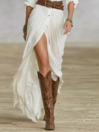 Māyā | Women’s Chic Maxi Dress – Ethereal Floor-Length Fluidity & Architectural Drape Design