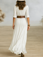 Māyā | Women’s Chic Maxi Dress – Ethereal Floor-Length Fluidity & Architectural Drape Design