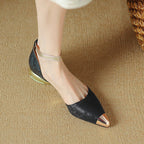 Alexia | Women’s Genuine Leather Heels – Chic Artisan Pointed-Toe & Refined Stiletto Comfort Black