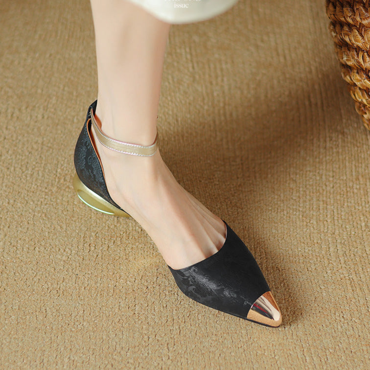 Alexia | Women’s Genuine Leather Heels – Chic Artisan Pointed-Toe & Refined Stiletto Comfort Black