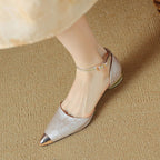 Alexia | Women’s Genuine Leather Heels – Chic Artisan Pointed-Toe & Refined Stiletto Comfort Beige