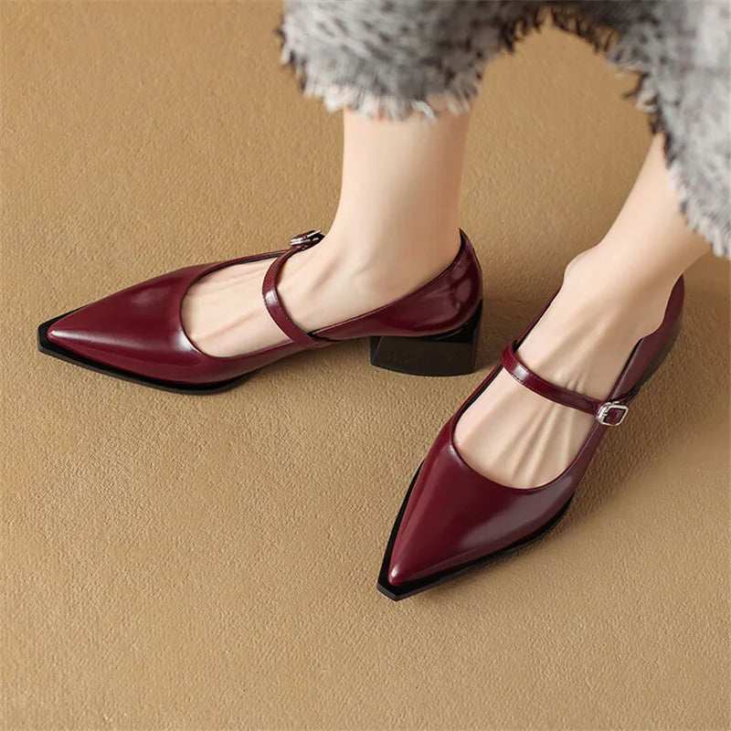 Allure | Women’s Genuine Leather Heels – Chic Artisan Pointed-Toe & Refined Stiletto Comfort
