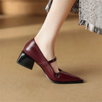 Allure | Women’s Genuine Leather Heels – Chic Artisan Pointed-Toe & Refined Stiletto Comfort
