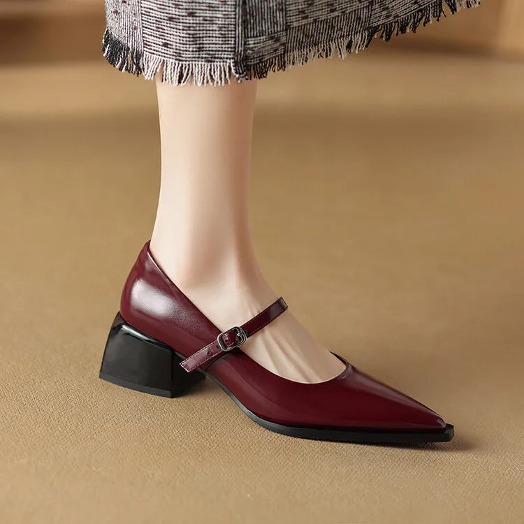 Allure | Women’s Genuine Leather Heels – Chic Artisan Pointed-Toe & Refined Stiletto Comfort