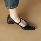 Allure | Women’s Genuine Leather Heels – Chic Artisan Pointed-Toe & Refined Stiletto Comfort Black