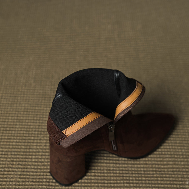 Alora | Genuine Suede Boots – Luxury Designer Ankle Booties & Slimming Tailored Chelsea Footwear