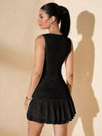 Alora | Elegant Women’s Graduation Ruffle Mini Dress