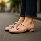 Flōre | Leather Mules – Chic Artisan Craft & Refined Slimming Silhouette Pink