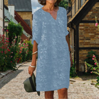 Māya | Women’s Modern Dress – Architectural Tailoring & Contemporary Fluidity sky blue