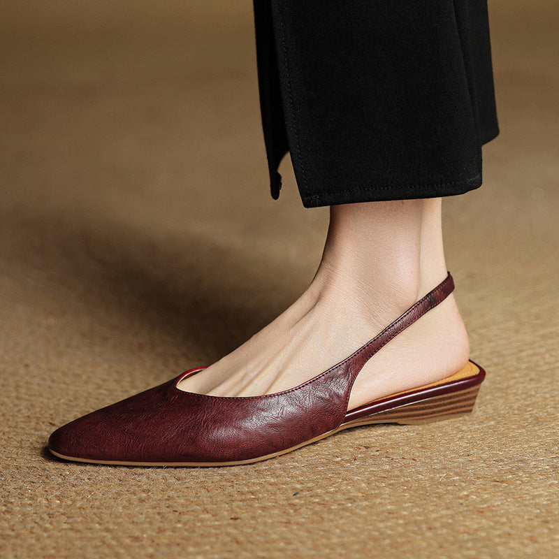 Amelie | Women’s Genuine Leather Slingbacks – Chic Artisan Pointed-Toe & Refined All-Day Elegance