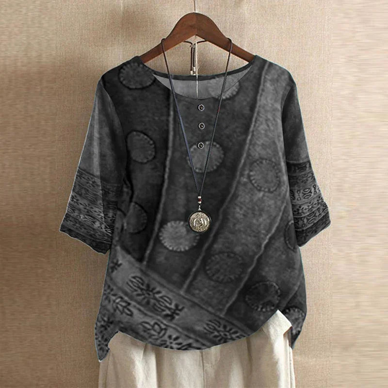 Vena | Retro-Inspired Blouse Gray