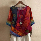Vena | Retro-Inspired Blouse Red