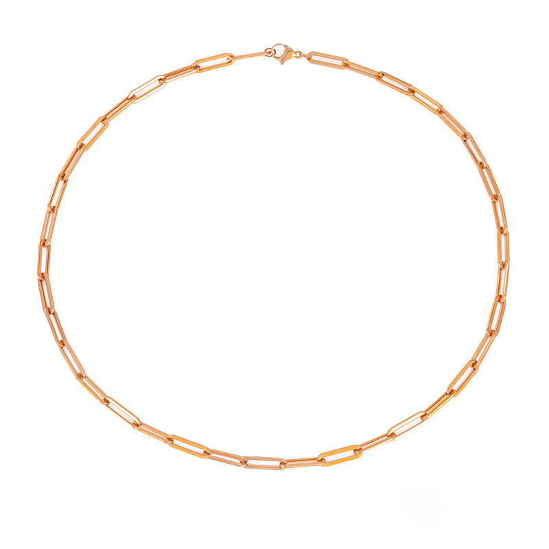 Archen | Elegant Chain Necklace – Luxury Designer Link Jewelry & Tailored Minimalist Aesthetic Neckpiece Rose Gold