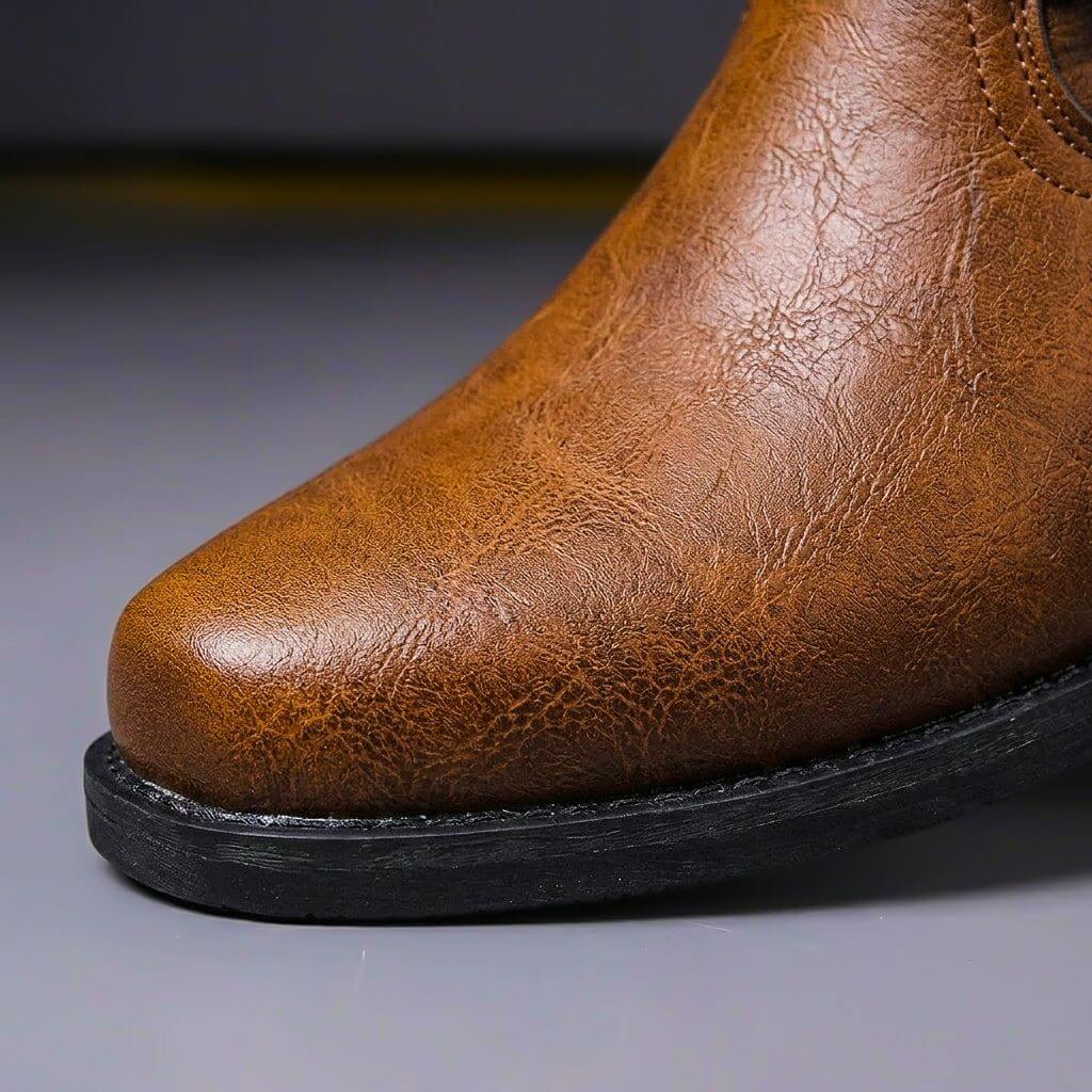 Calico | Men's Vintage Leather Boots - Handcrafted Classic Ankle Boots