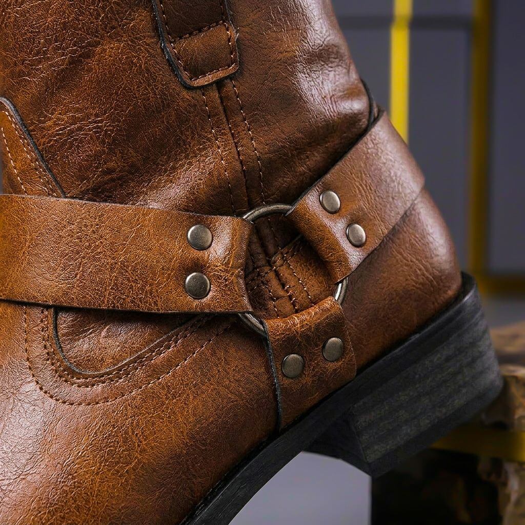 Calico | Men's Vintage Leather Boots - Handcrafted Classic Ankle Boots