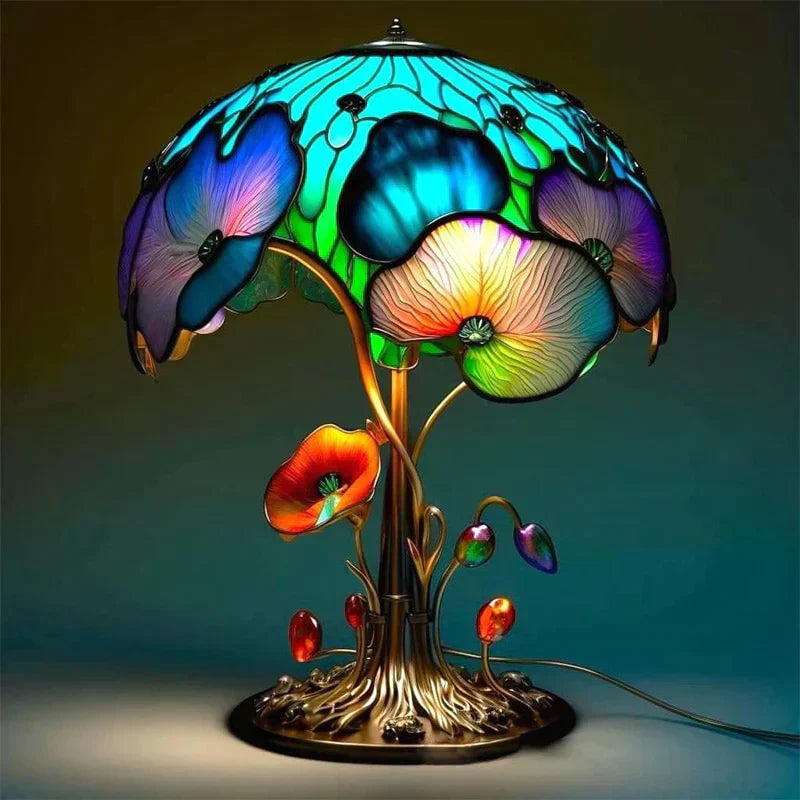 AuraGlass – Magical Colored Glass Lamp for Relaxing Atmosphere Lotus leaf