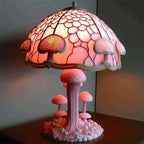 AuraGlass – Magical Colored Glass Lamp for Relaxing Atmosphere Pink mushroom