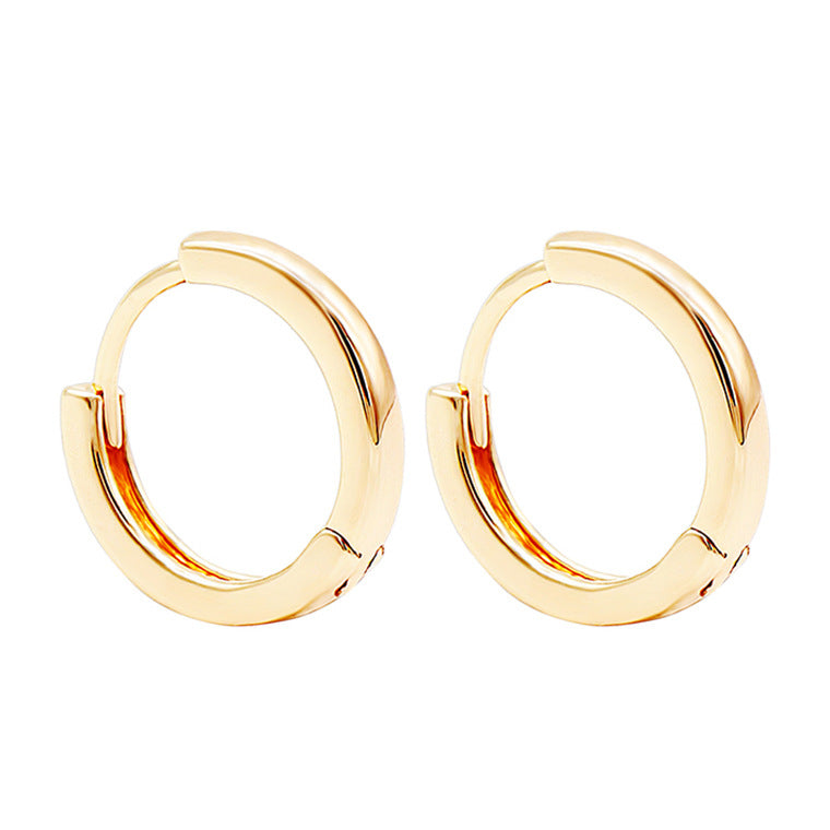 Aurelia | Hoop Hug Gold Earrings – Luxury Designer Demi-Fine Hoops & Tailored Minimalist Ear Cuffs
