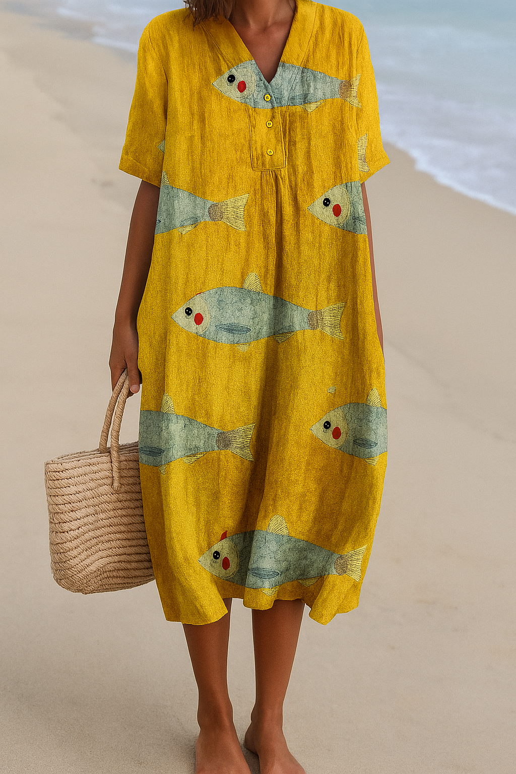 Sephira | Elegant Long Summer Dress in Cotton