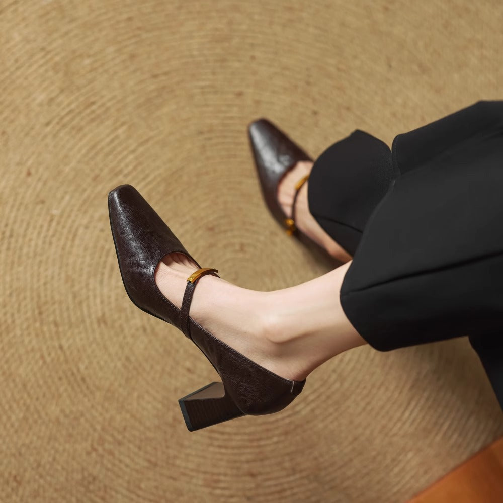 Auria | Women’s Genuine Leather Heels – Chic Artisan Stiletto & Refined Slimming Silhouette